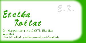 etelka kollat business card